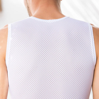 Santini Lieve Base Layer Sleveless (Men/White) - Cyclop.in