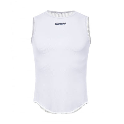 Santini Lieve Base Layer Sleveless (Men/White) - Cyclop.in