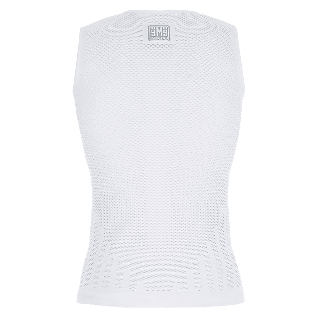 Santini Mesh Sleeveless Baselayer - White - Cyclop.in