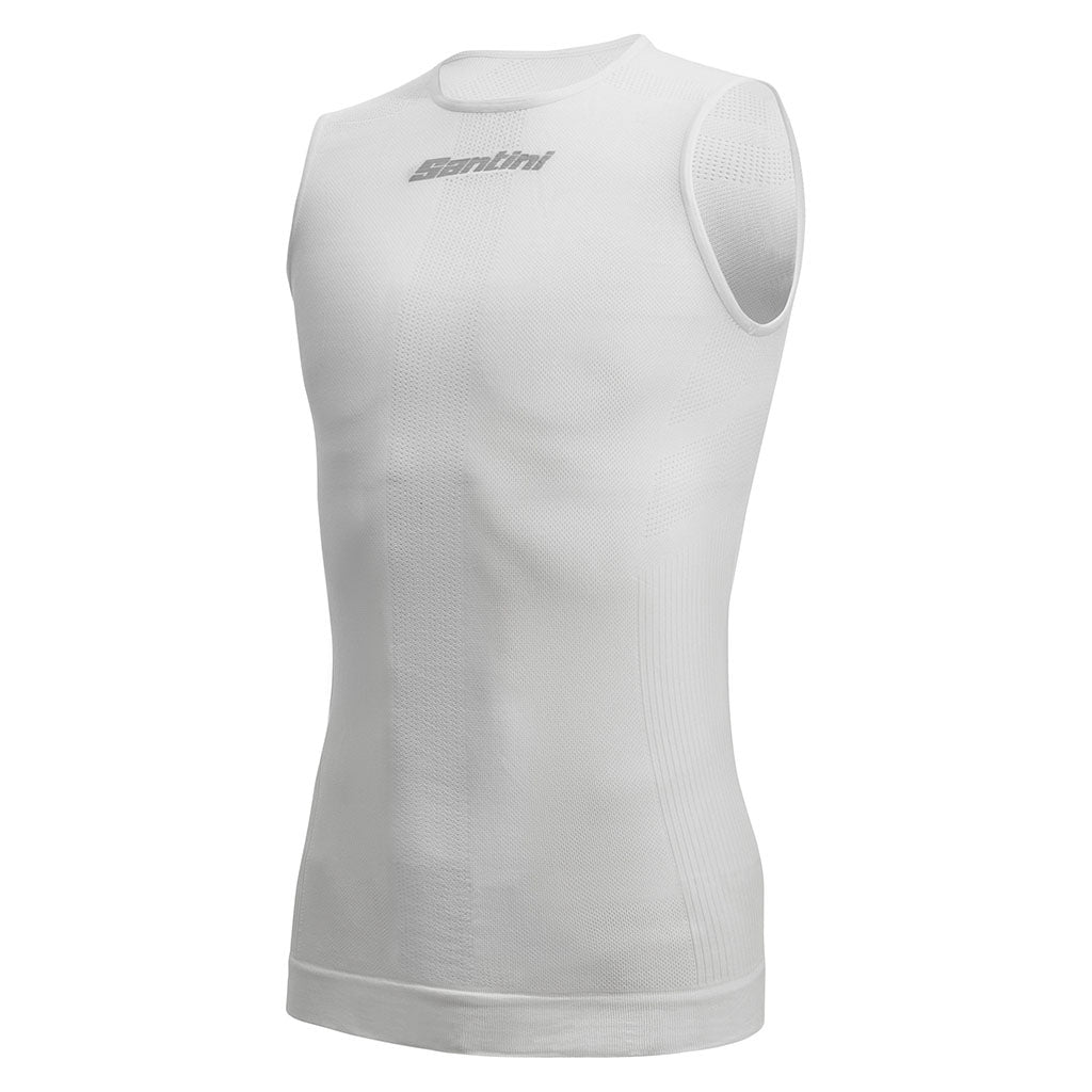 Santini Rete Sleeveless Baselayer - White - Cyclop.in