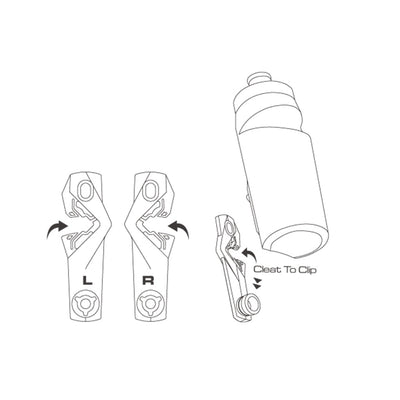 Birzman Bottle Cleat-Bottle With Bolts 650ML - Black - Cyclop.in