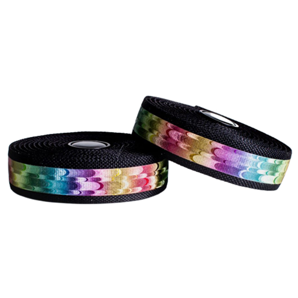 BTP Woven Bartape - Rainbow Black - Cyclop.in