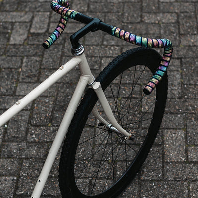 BTP Woven Bartape - Rainbow Black - Cyclop.in