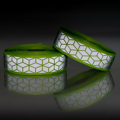 BTP Woven Bartape - Reflective Cube Neon Green - Cyclop.in