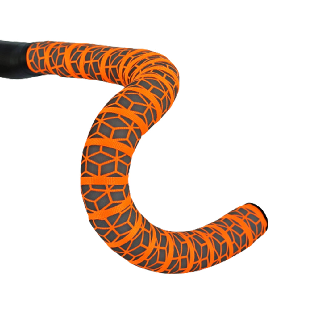 BTP Woven Bartape - Reflective Cube Neon Orange - Cyclop.in