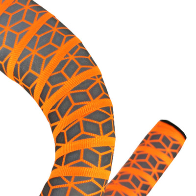 BTP Woven Bartape - Reflective Cube Neon Orange - Cyclop.in