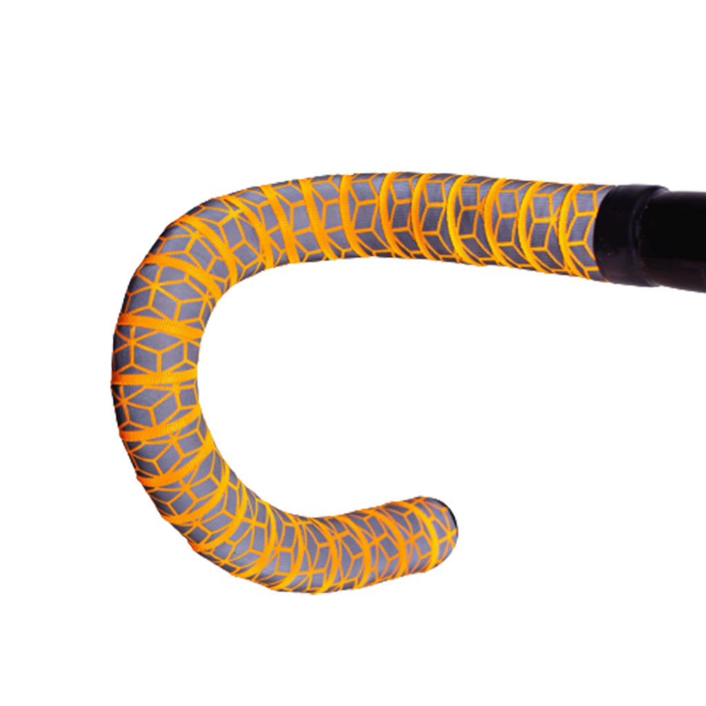 BTP Woven Bartape - Reflective Cube Neon Orange - Cyclop.in