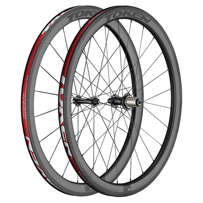Token Wheel Set Carbon Rim Brake Resolute 45mm Sram/Shimano - Cyclop.in