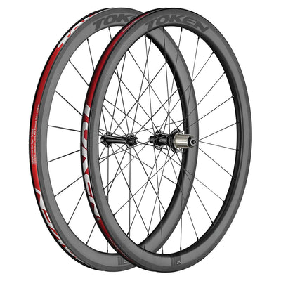 Token Wheel Set Carbon Rim Brake Resolute 45mm Sram/Shimano - Cyclop.in