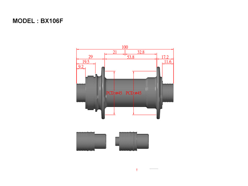Bitex BX106F Front Disc Hub, CLD - Cyclop.in