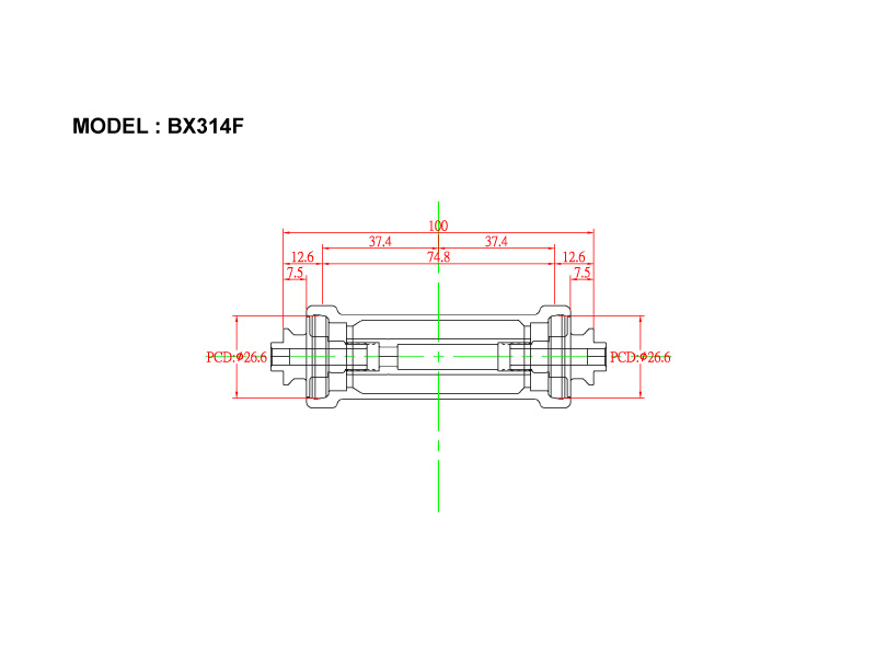 Bitex BX314F Front Road Hub - Cyclop.in