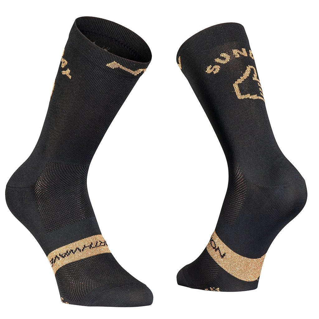 Northwave Sunday Monday Socks - Black/Gold - Cyclop.in