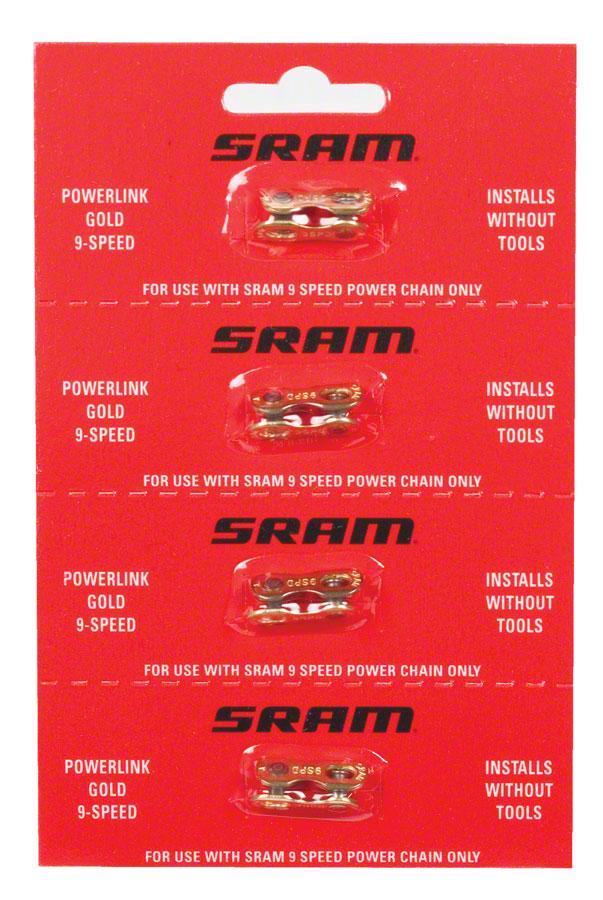 SRAM Power Lock Gold 9 Speed, 4Pcs - Cyclop.in