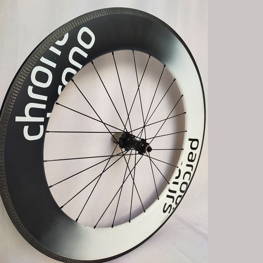 Parcours Chrono Carbon Wheelset, 77/86mm, Rim Brake - Custom Graphic - Cyclop.in