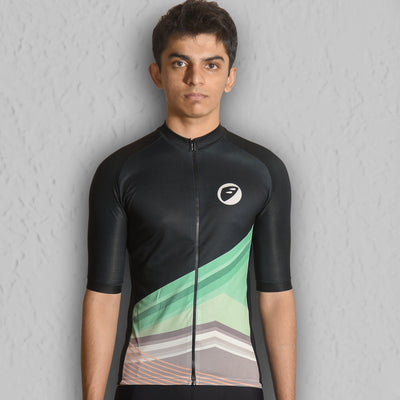 Apace Chase Snug-fit Mens Cycling Jersey - NightSights - Cyclop.in