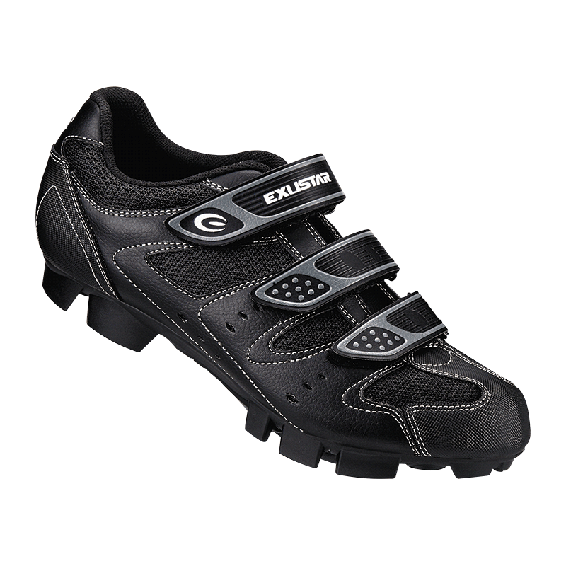 Exustar E-SM324 Mountain Bike Shoes - Black - Cyclop.in