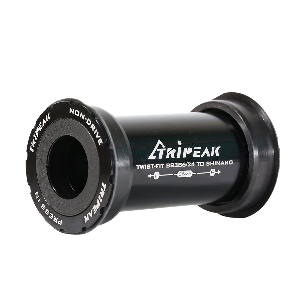 Tripeak BB386 Pressfit Bottom Bracket, Shimano-Road - 86.5mm - Black - Cyclop.in