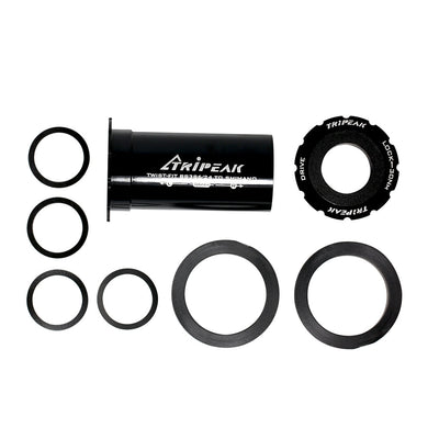 Tripeak BB386 Pressfit Bottom Bracket, Shimano-Road - 86.5mm - Black - Cyclop.in