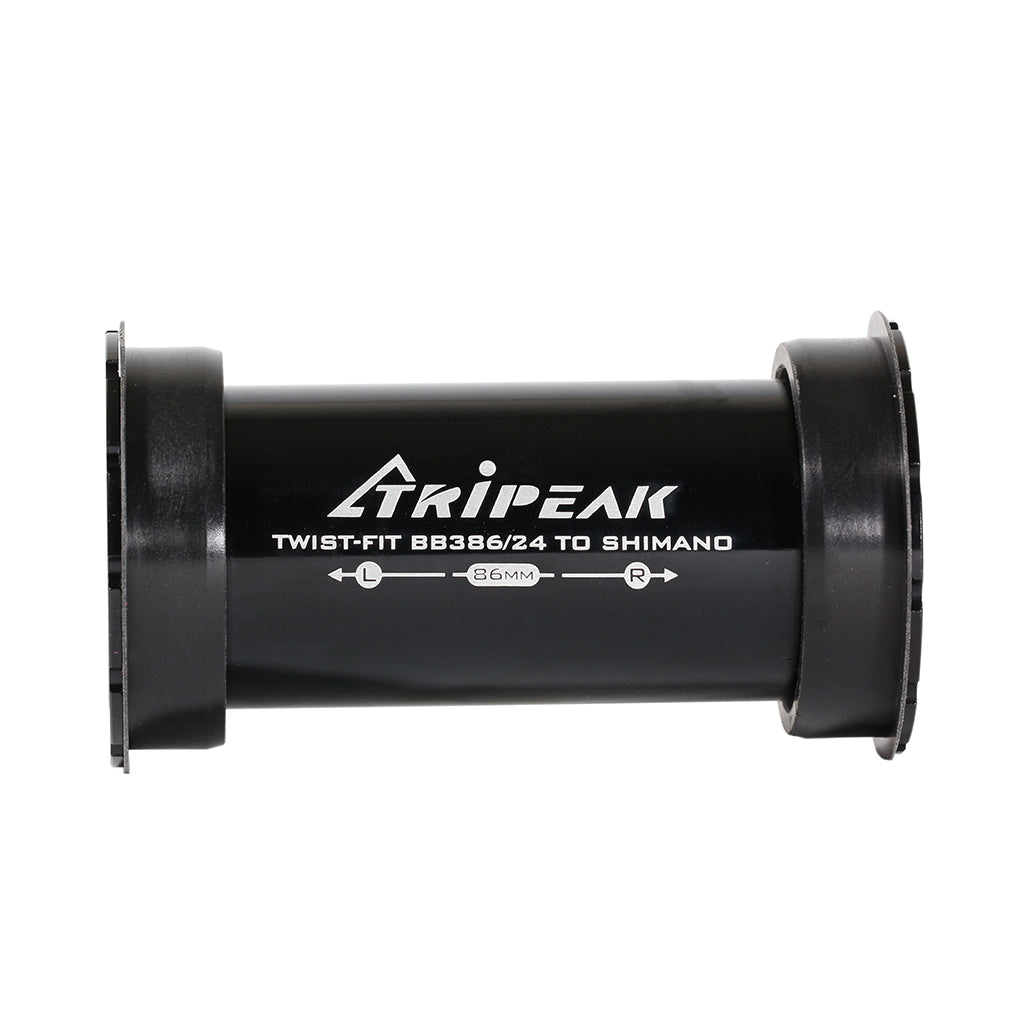 Tripeak BB386 Pressfit Bottom Bracket, Shimano-Road - 86.5mm - Black - Cyclop.in
