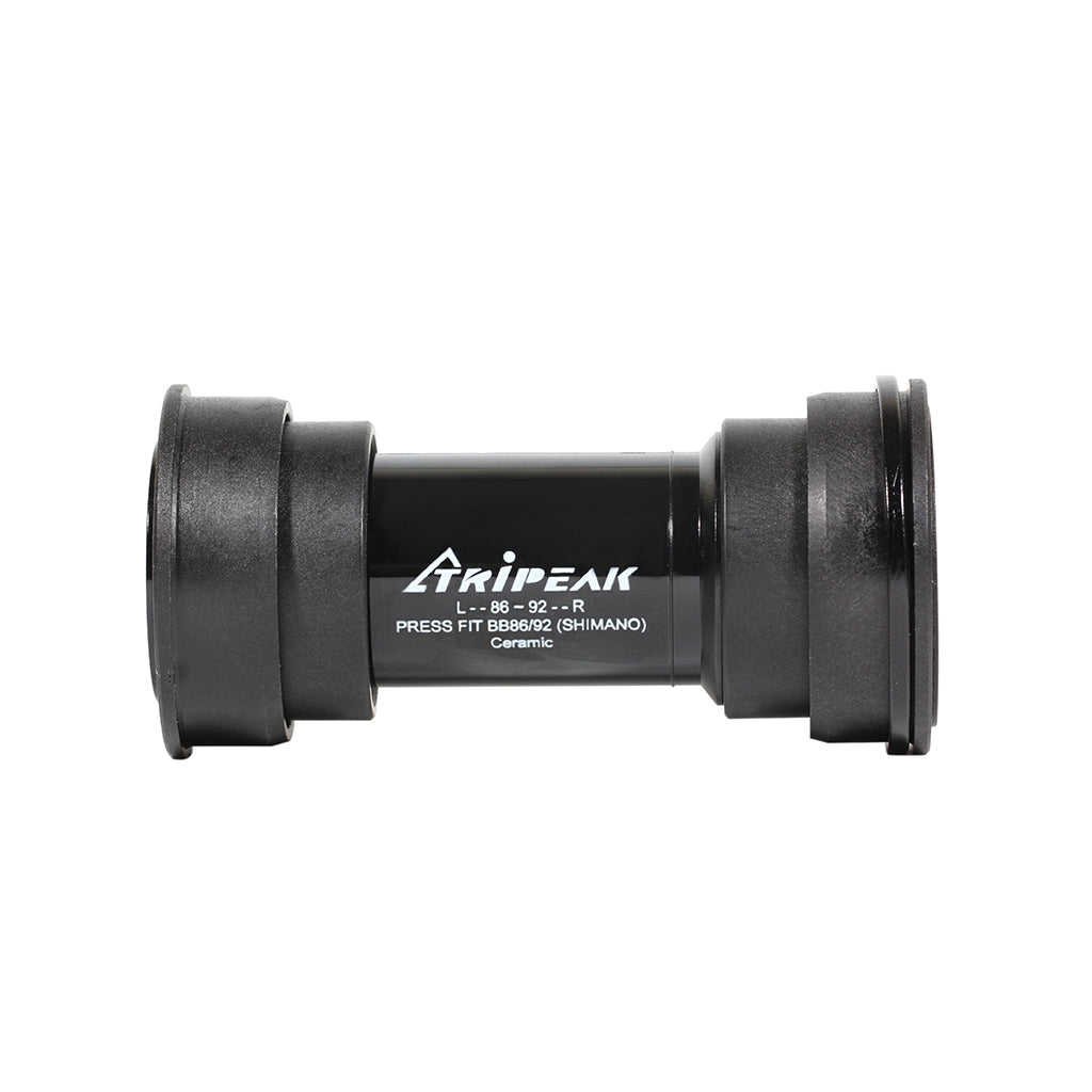 Tripeak BB86 Pressfit Bottom Bracket, Ceramic, Shimano - 86-92mm - Black - Cyclop.in