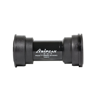 Tripeak BB86 Pressfit Bottom Bracket, Ceramic, Shimano - 86-92mm - Black - Cyclop.in