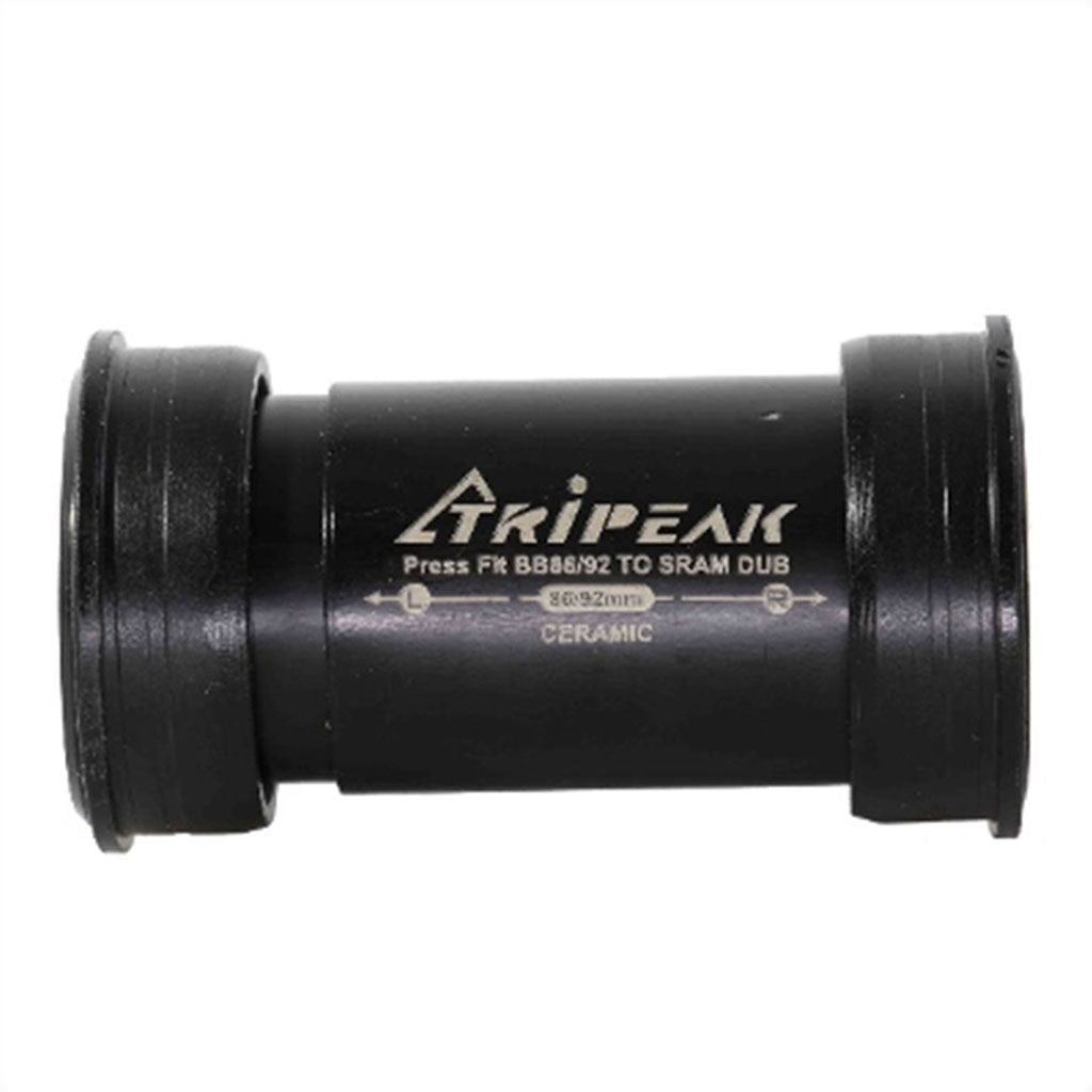 Tripeak BB86 Pressfit Bottom Bracket With Angle Contact Bearing, Ceramic, Sram Dub 86-92Mm - Black - Cyclop.in