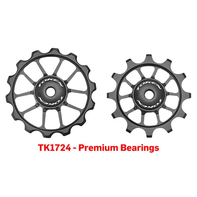 Token RD Pulley Set For Shimano/Sram Alloy 11 Speed Upper 12T Lower 14T - Black - Cyclop.in