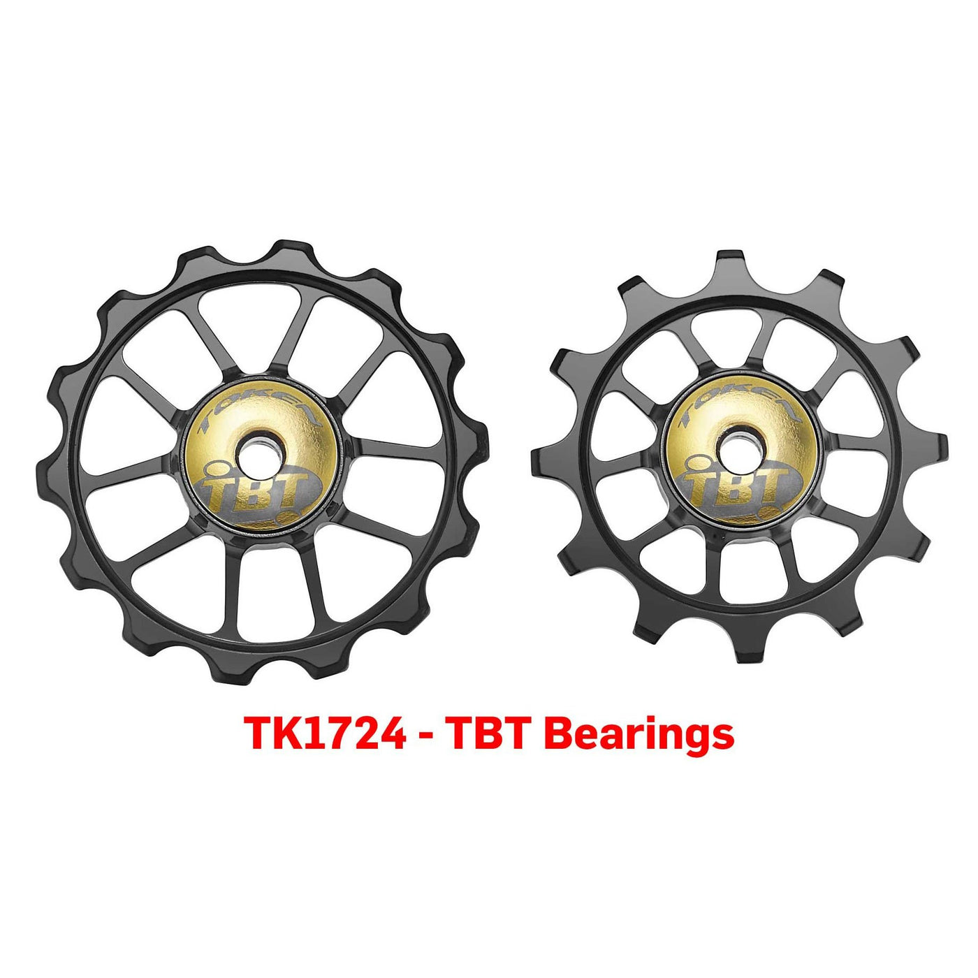 Token RD Pulley Set For Shimano R9100/R800/R700 And Sram Long Cage RD Upper 12T Lower 14T - Cyclop.in