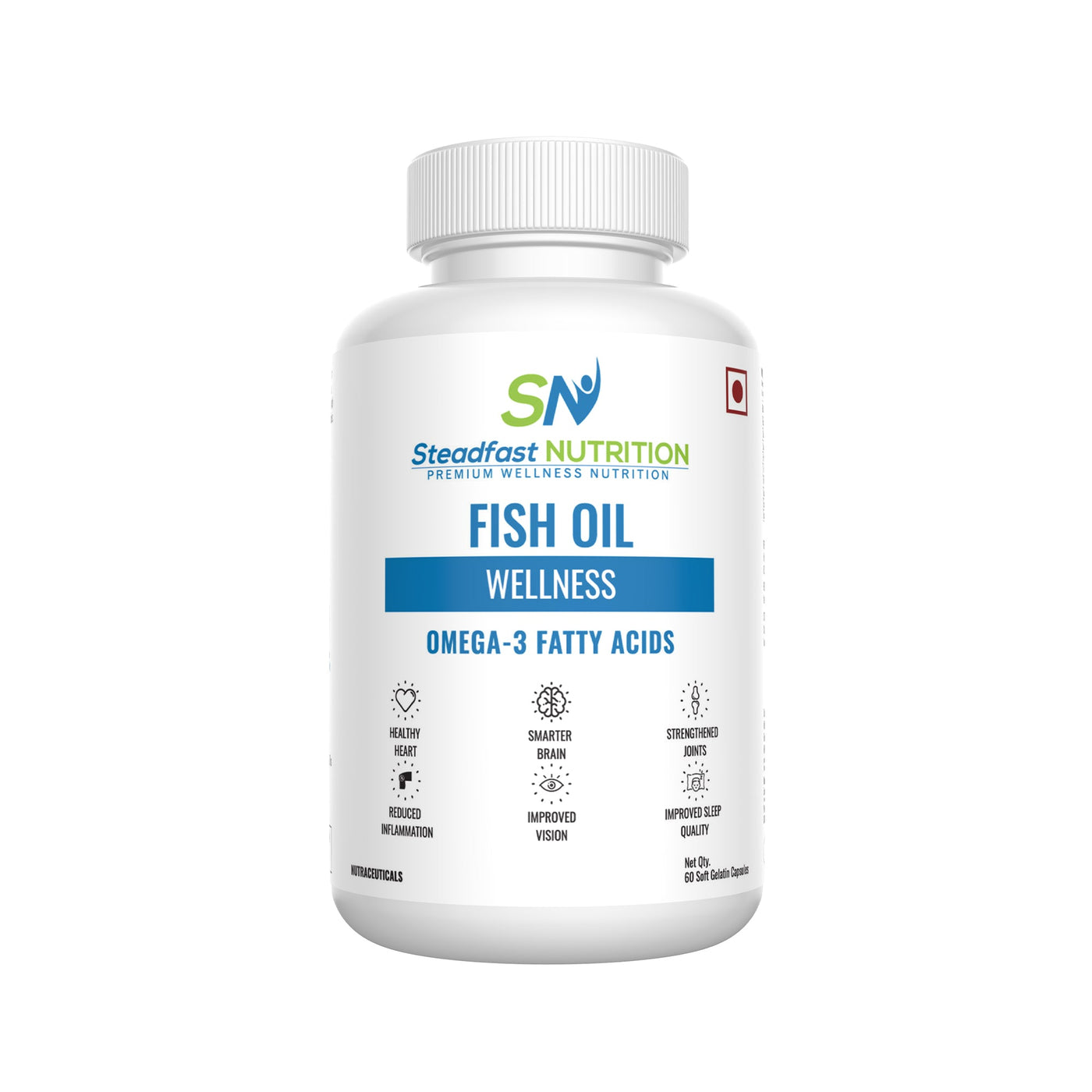 Steadfast Fish Oil, Box of 60 Capsules - Cyclop.in