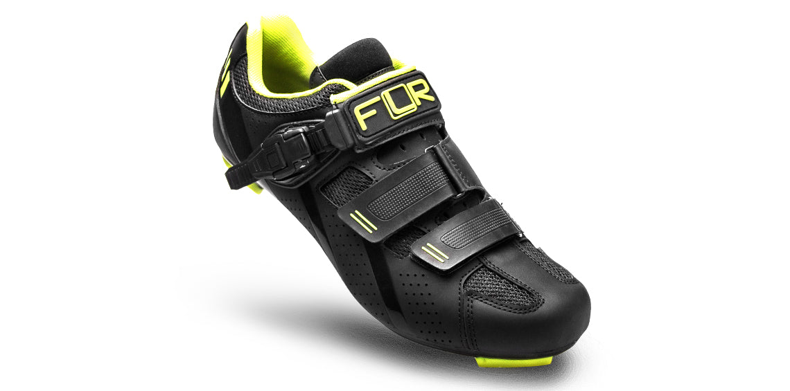 FLR F-15 High Performance Shoes - Black/N.Yellow - Cyclop.in
