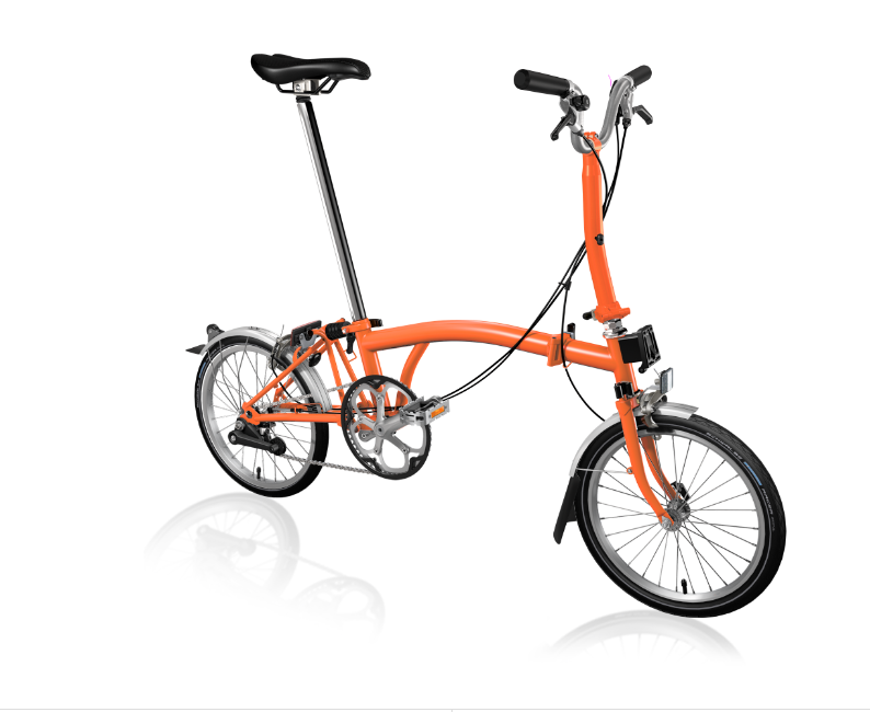 Brompton C-Line Urban Folding Bike Fire Coral High