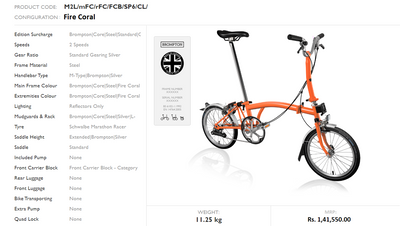 Brompton C-Line Urban Folding Bike - Cyclop.in