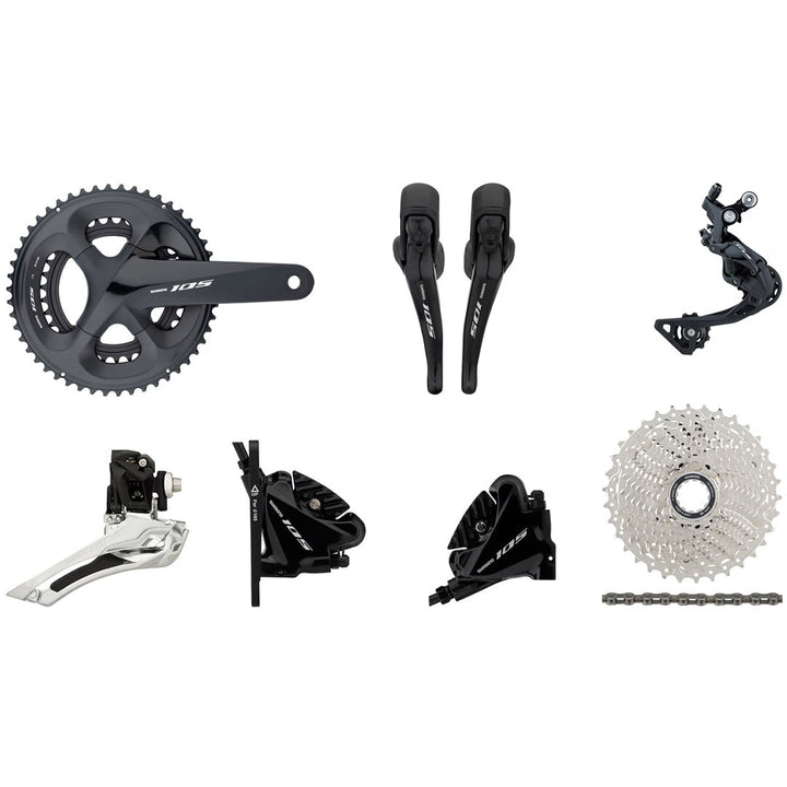 Buy Shimano 105 R7020 2x11 Disk Brake Groupset 50/34T, 11-32T