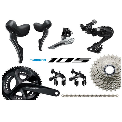 Shimano 105 R7000 2x11 Rim Brake Groupset - 50/34T, 11-28T - Cyclop.in