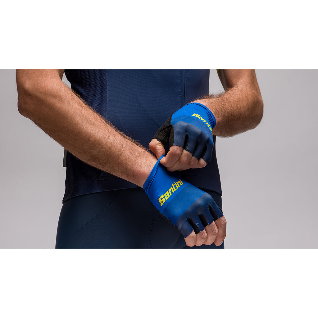 Santini La Vuelta Galicia Gloves - Print - Cyclop.in