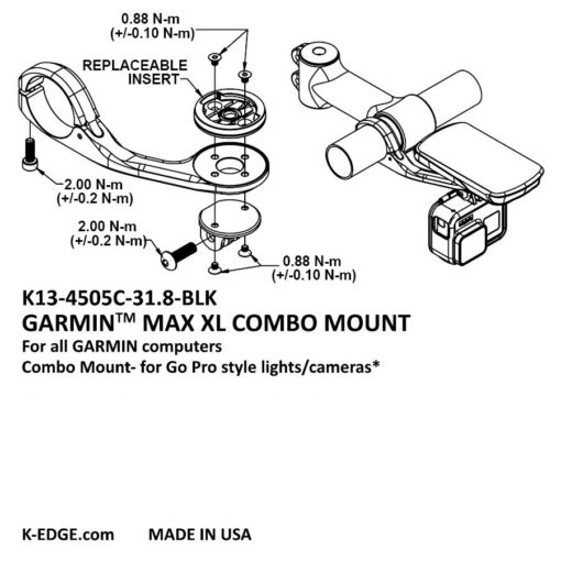 K-Edge Garmin Max XL Combo Mount - Cyclop.in