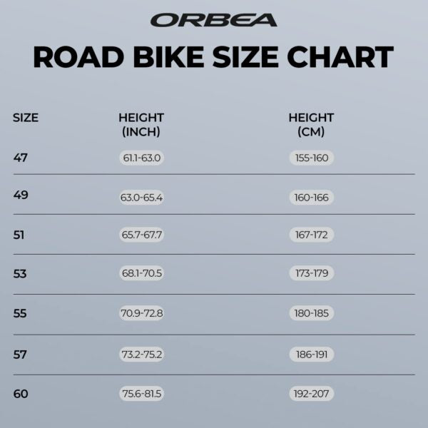 Orbea bike size guide deals
