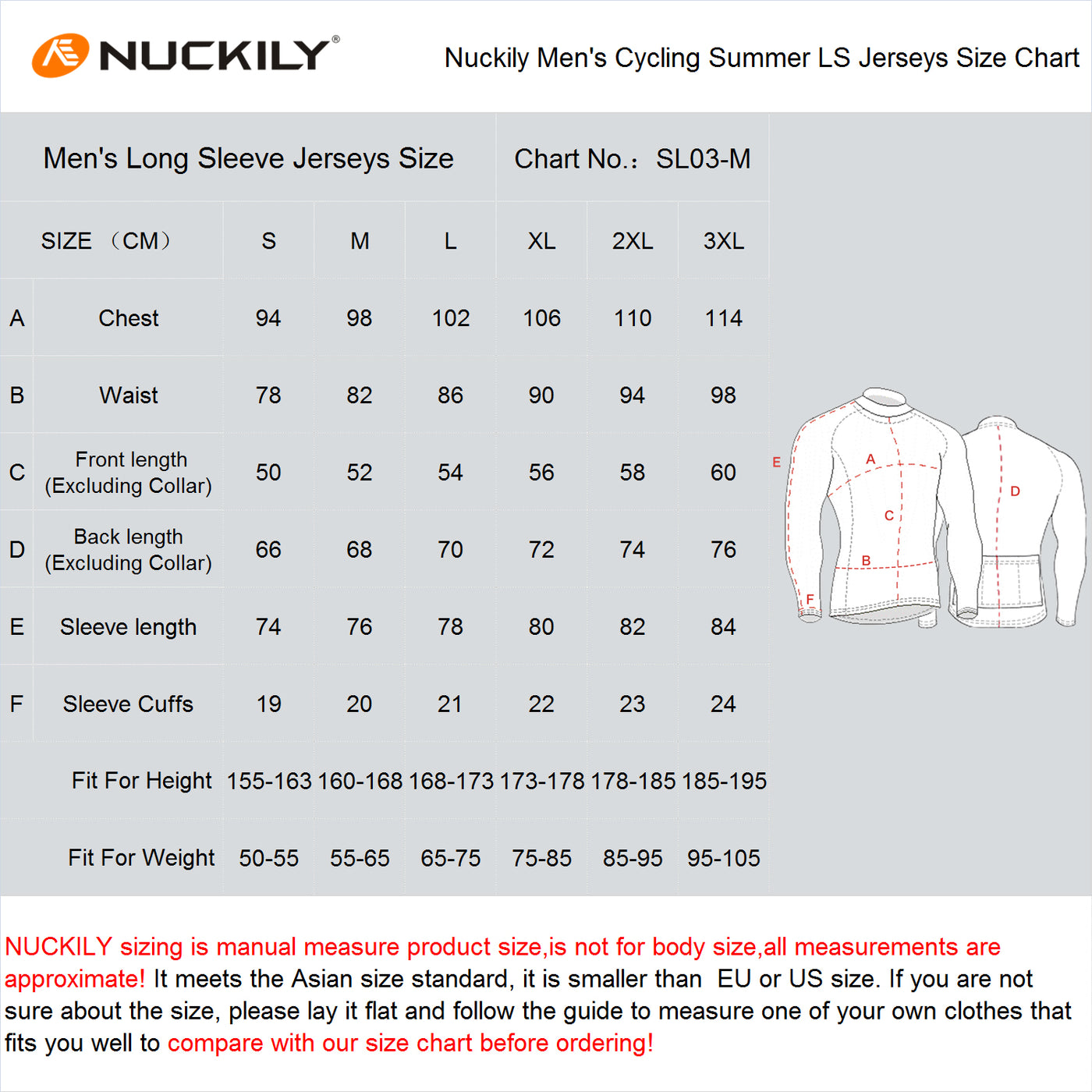 Nuckily MC006 Long Sleeves Cycling Jersey - Cyclop.in
