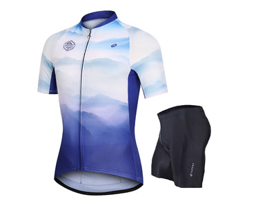 Nuckily MG038 NS355 Half Jersey And Shorts Set - Blue - Cyclop.in