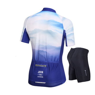 Nuckily MG038 NS355 Half Jersey And Shorts Set - Blue - Cyclop.in