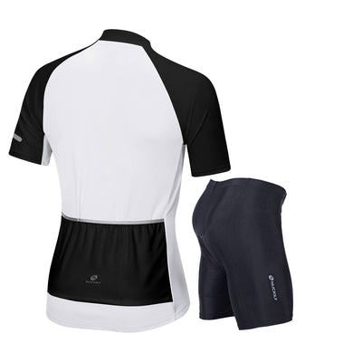 Nuckily MG043 NS355 Half Jersey And Shorts Set - Black - Cyclop.in