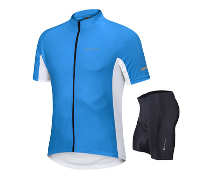 Nuckily MG043 NS355 Half Jersey And Shorts Set - Blue - Cyclop.in