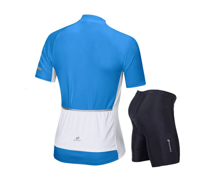 Nuckily MG043 NS355 Half Jersey And Shorts Set - Blue - Cyclop.in