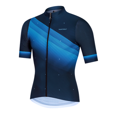 Nuckily MG045 Short Sleeve Cycling Jersey - Blue - Cyclop.in