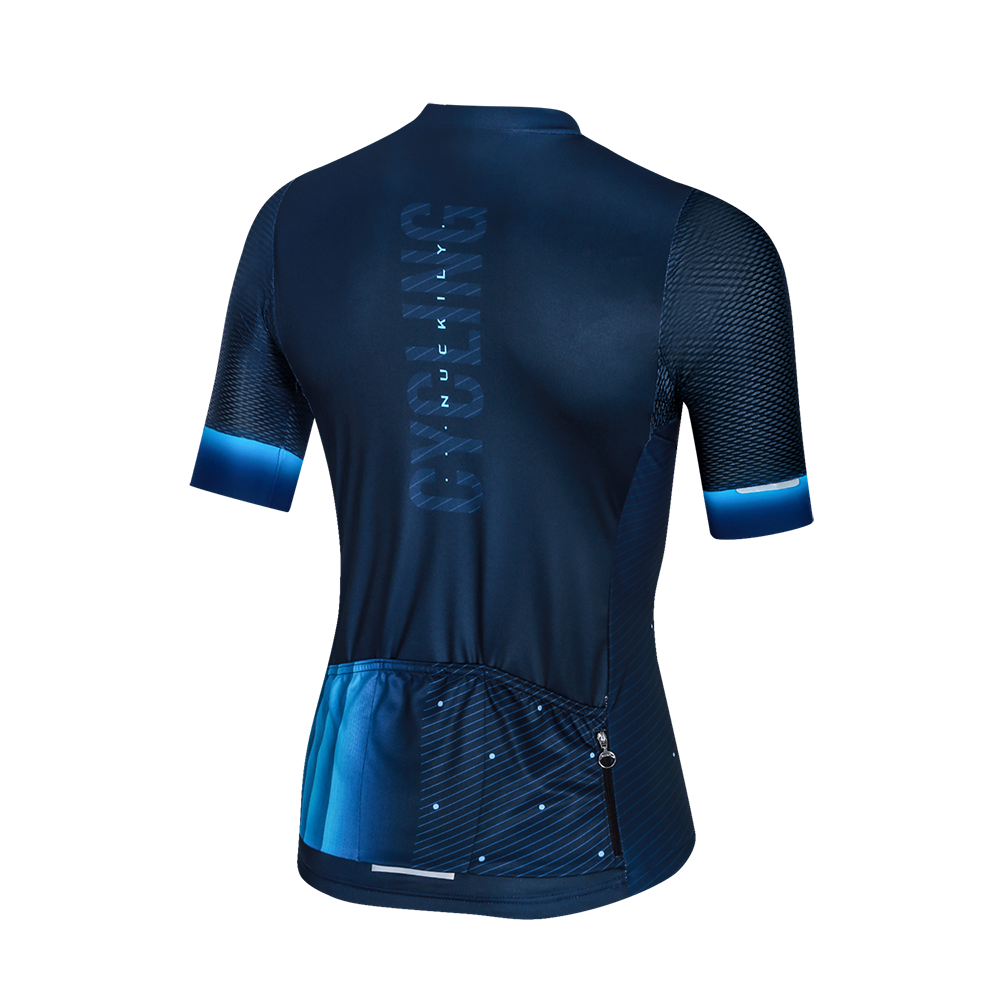 Nuckily MG045 Short Sleeve Cycling Jersey - Blue - Cyclop.in