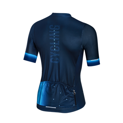 Nuckily MG045 Short Sleeve Cycling Jersey - Blue - Cyclop.in