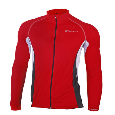 Nuckily Mycycology MH008 Full Sleeves Cycling Jersey - Red - Cyclop.in
