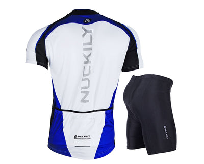 Nuckily NJ502 NS355 Half Jersey And Shorts Set - Blue - Cyclop.in