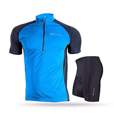 Nuckily NJ601 NS355 Half Jersey And Shorts Set - Blue - Cyclop.in
