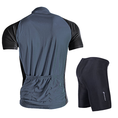 Nuckily Mycycology NJ601-NS355 Half Sleeves Jersey and Gel Padded Shorts Grey - Cyclop.in